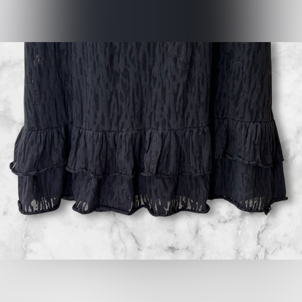 Body Glove Semi Sheer Burnout Ruffle Racerback Swim Cover Up Dress Tunic Size L - Picture 3 of 11